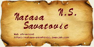 Nataša Savatović vizit kartica